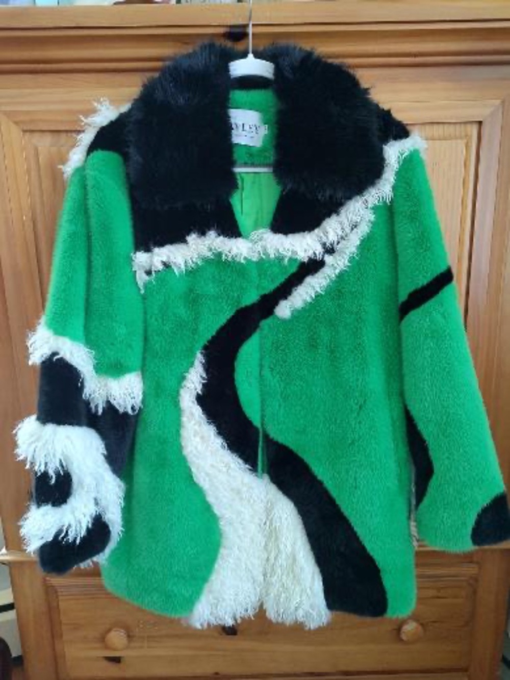 JAYLEY Collection Bamboo Blend Mongolian Faux Fur Fabulous Coat